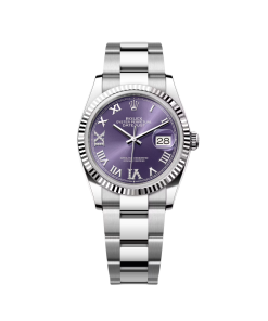Alternative view of Rolex  Datejust 36mm 126234 Datejust Aubergine Purple Diamond Roman Oyster Stainless Steel