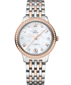 Omega De Ville Prestige, Stainless Steel and 18k Sedna™ Gold, 34mm 434.25.34.20.55.001