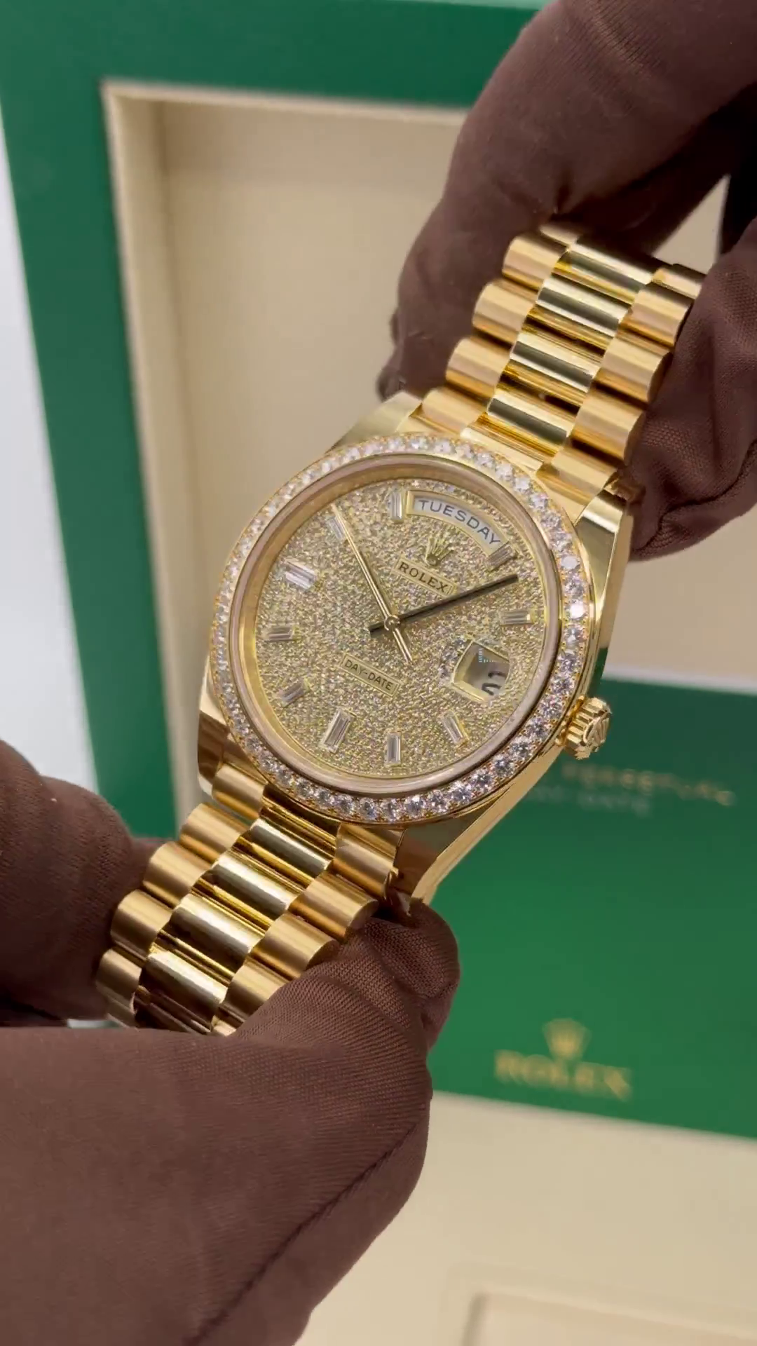 Rolex Day-Date 40mm Diamond Dial Watch 228348RBR-0037 - Image 8