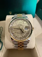 Rolex  Datejust 36mm 126233 Champagne Palm Motif Diamond Dial and Jubilee Bracelet Watch