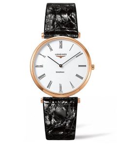 Longines Men's L4.755.1.91.2 La Grande Classique Black Leather Watch