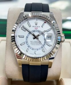 Alternative view of Rolex Sky-Dweller 42mm White Gold White Dial Oysterflex - 336239