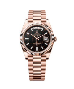 Rolex  Day-Date "President" 40mm Everose Eisenkiesel Diamond Baguette Dial - 228235
