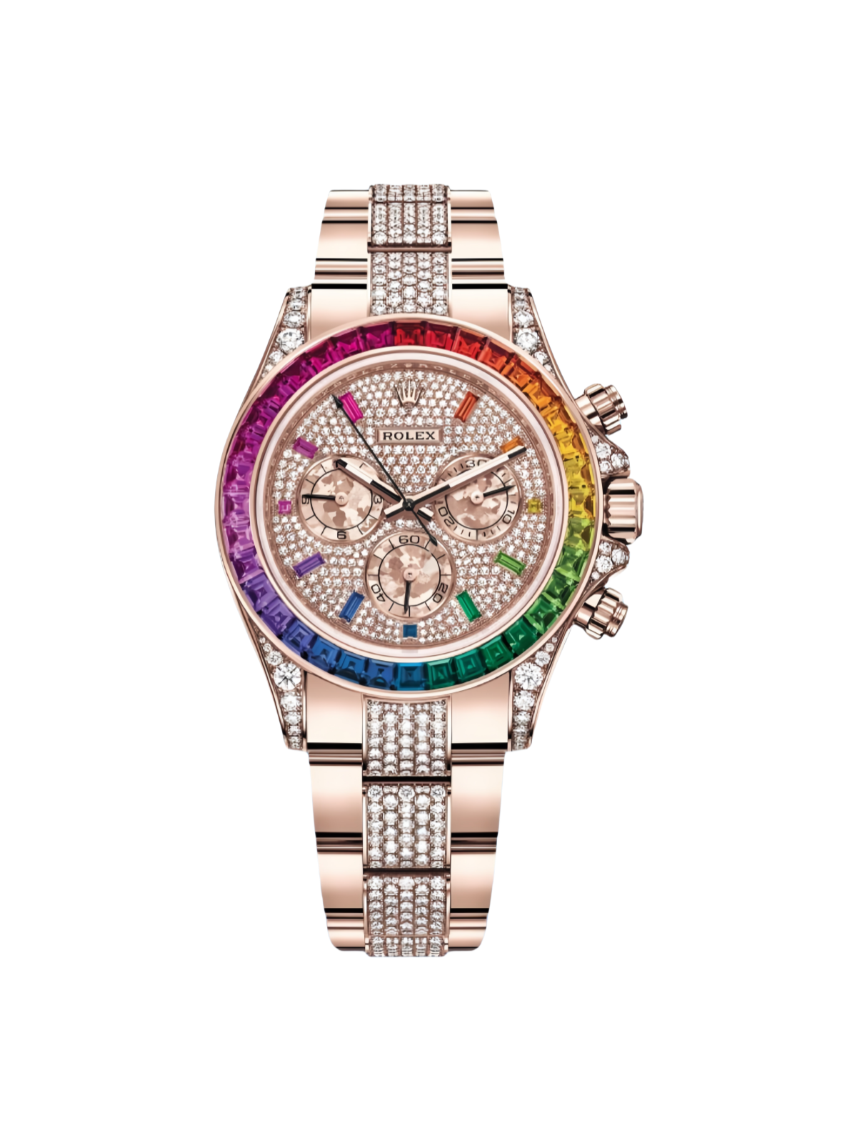 Rolex Cosmograph Everose Daytona Factory Diamond Rainbow Edition 40mm 116595RBOW