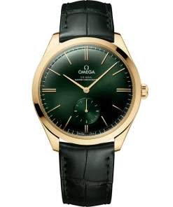 Omega De Ville Trésor 40mm Green Dial 18k Yellow Gold Strap 435.53.40.21.10.001