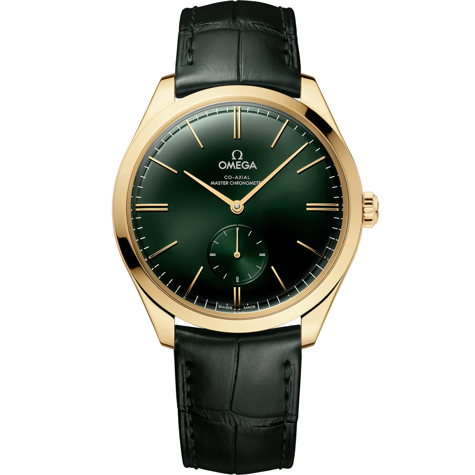 Omega De Ville Trésor 40mm Green Dial 18k Yellow Gold Strap 435.53.40.21.10.001