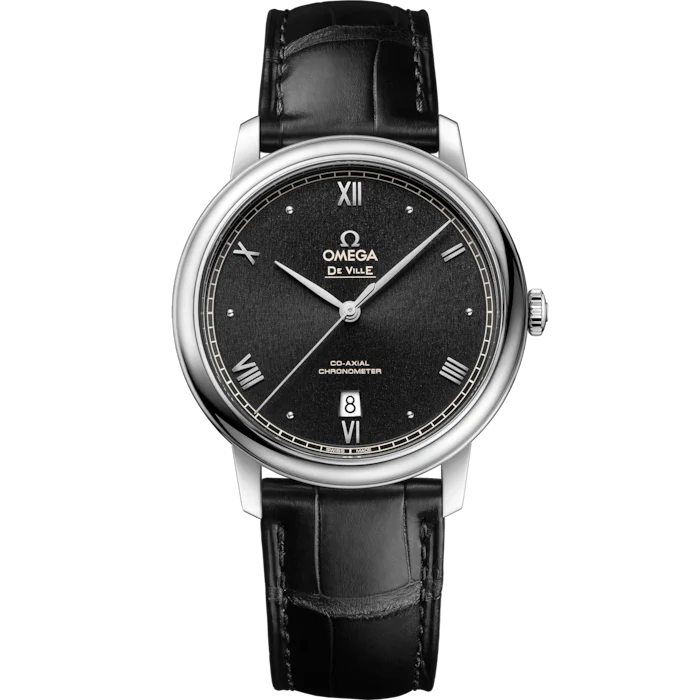 Omega De Ville Prestige 39.5 mm Black Dial Stainless Steel Strap 424.13.40.20.01.002