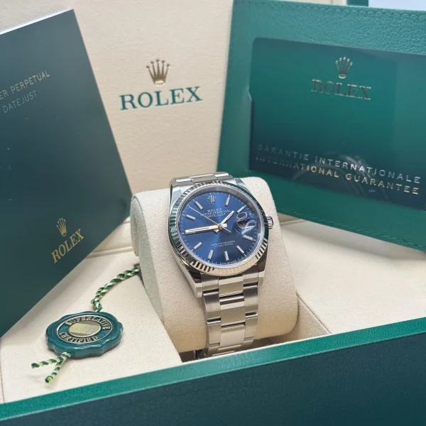 Rolex  Datejust 36mm 126234 Blue Index Dial 36mm Oyster Stainless Steel