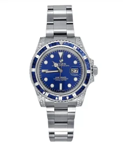 Rolex Submariner 40mm 116610LN Oyster Perpetual Date Aftermarket Dial, Diamond Bezel and Lugs Watch