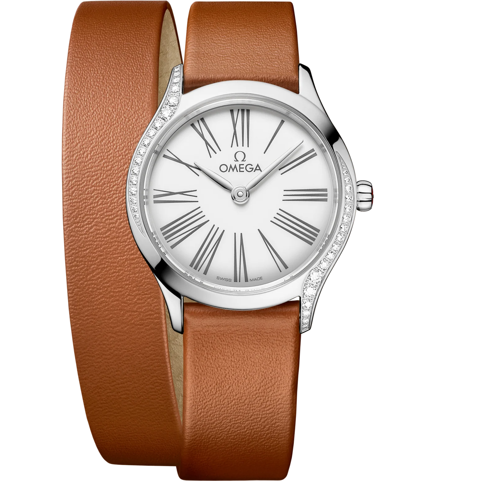 Omega De Ville Mini Trésor 26mm White Dial with Diamonds Stainless Steel Strap 428.17.26.60.04.005