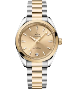 Omega Seamaster Aqua Terra Shades 34 mm Yellow Dial Stainless Steel and  Moonshine™ 18k Yellow Gold Bracelet 220.20.34.20.08.001
