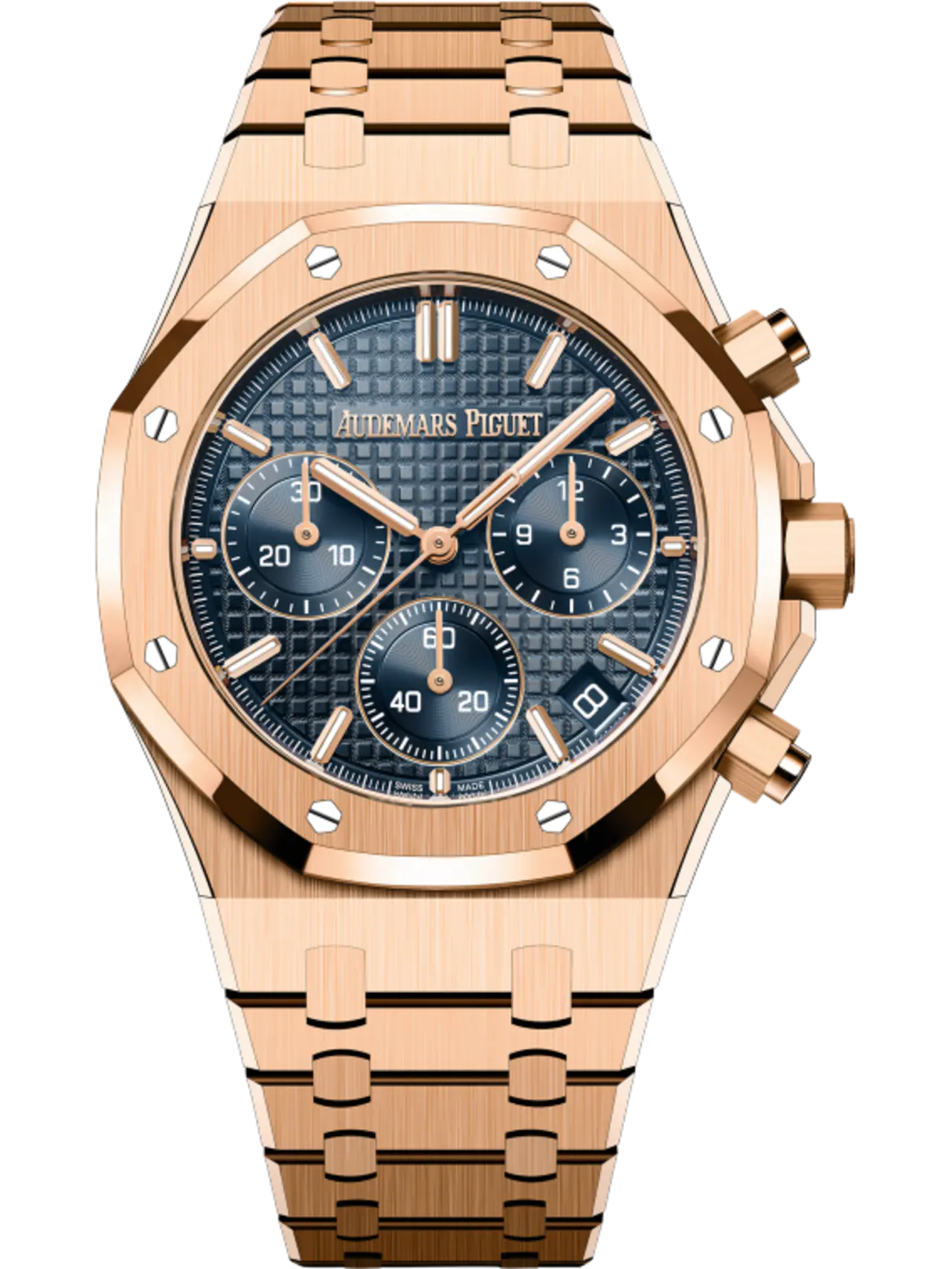 Audemars Piguet ROYAL OAK Pink Gold ??Bleu nuit nuage 50?? Dial CHRONOGRAPH 41mm