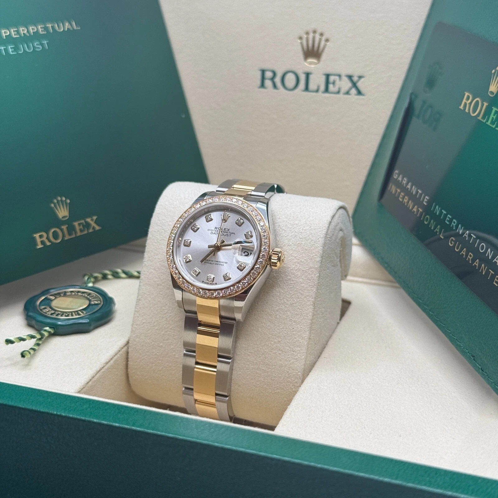 Rolex Lady-Datejust 28mm 279383RBR Silver Diamond Dial Yellow Rolesor Oyster Bracelet - Image 4