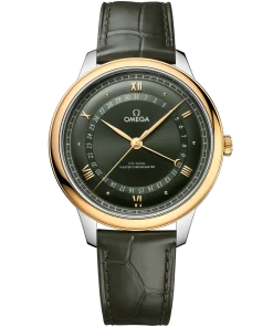 Omega De Ville Prestige 42 mm Green Dial Stainless Steel  18k Yellow Gold Strap 434.23.42.22.10.001