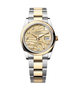 Alternative view of Rolex  Datejust 36mm 126203 Golden Palm Dial Domed Bezel Oyster Bracelet