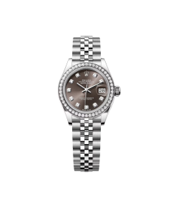 Alternative view of Rolex Lady-Datejust 28mm 279384RBR Dark Gray set with Diamonds