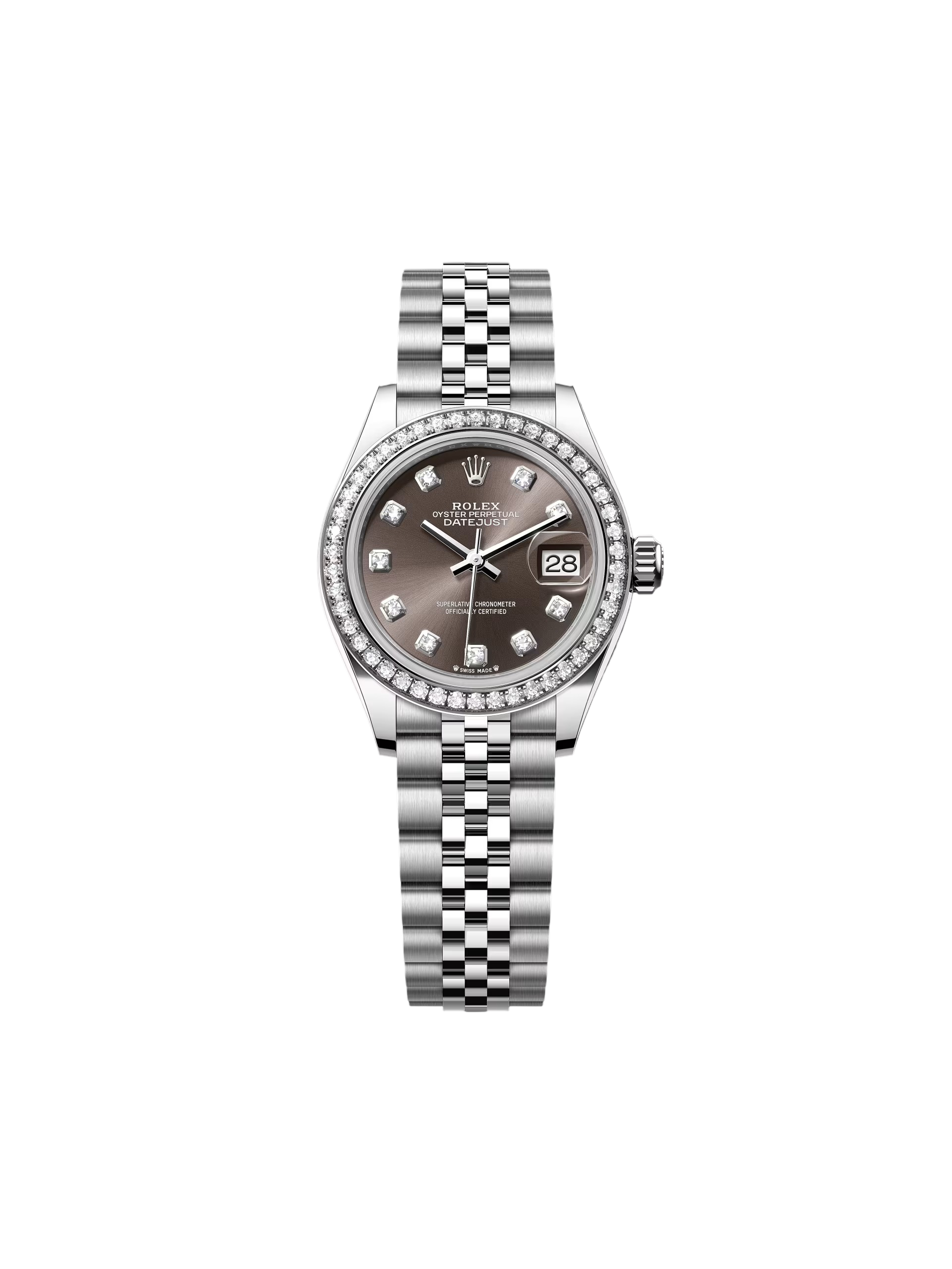 Rolex Lady-Datejust 28mm 279384RBR Dark Gray set with Diamonds - Image 2