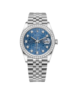 Rolex  Datejust 36mm 126284 Blue Jubilee Diamond Dial & Diamond Bezel, Stainless Steel Oyster Bracelet Watch