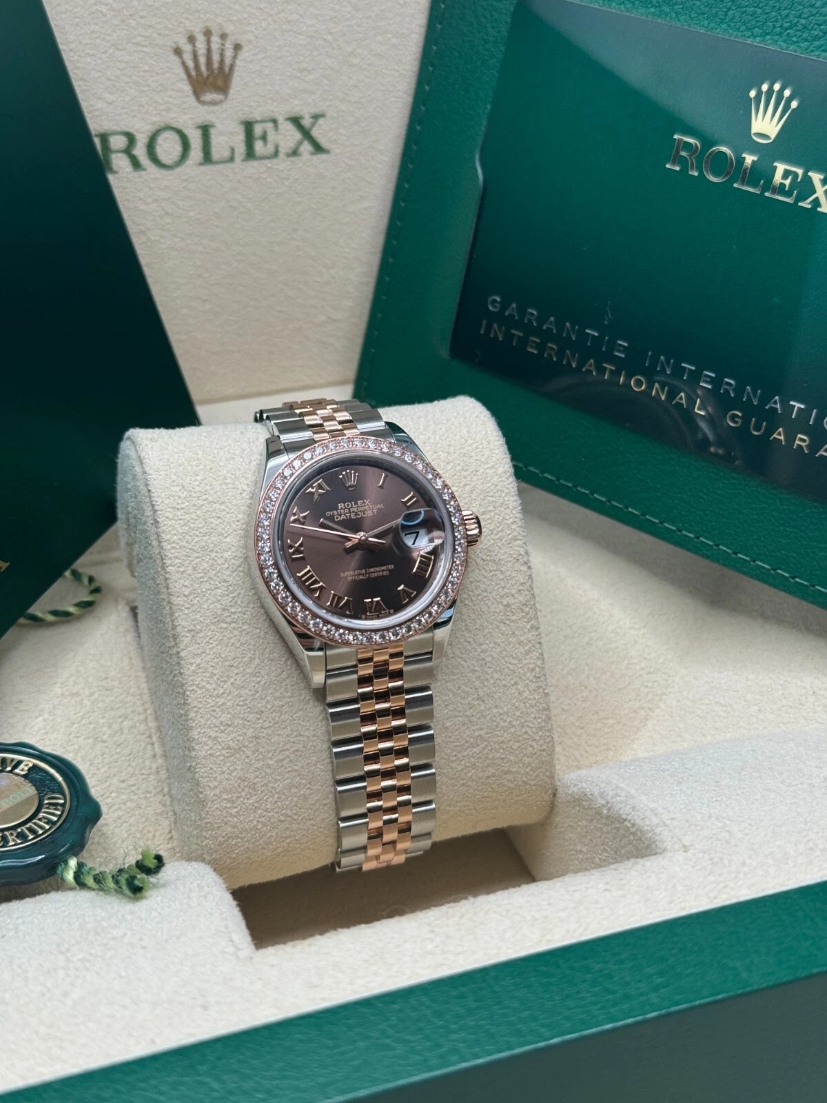 Rolex Lady-Datejust 28mm 279381RBR Chocolate Roman Dial Oyster Bracelet - Image 4