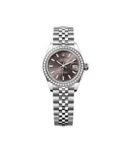 Alternative view of Rolex Lady-Datejust 28mm 279384RBR Dark Grey Dial Oyster Bracelet