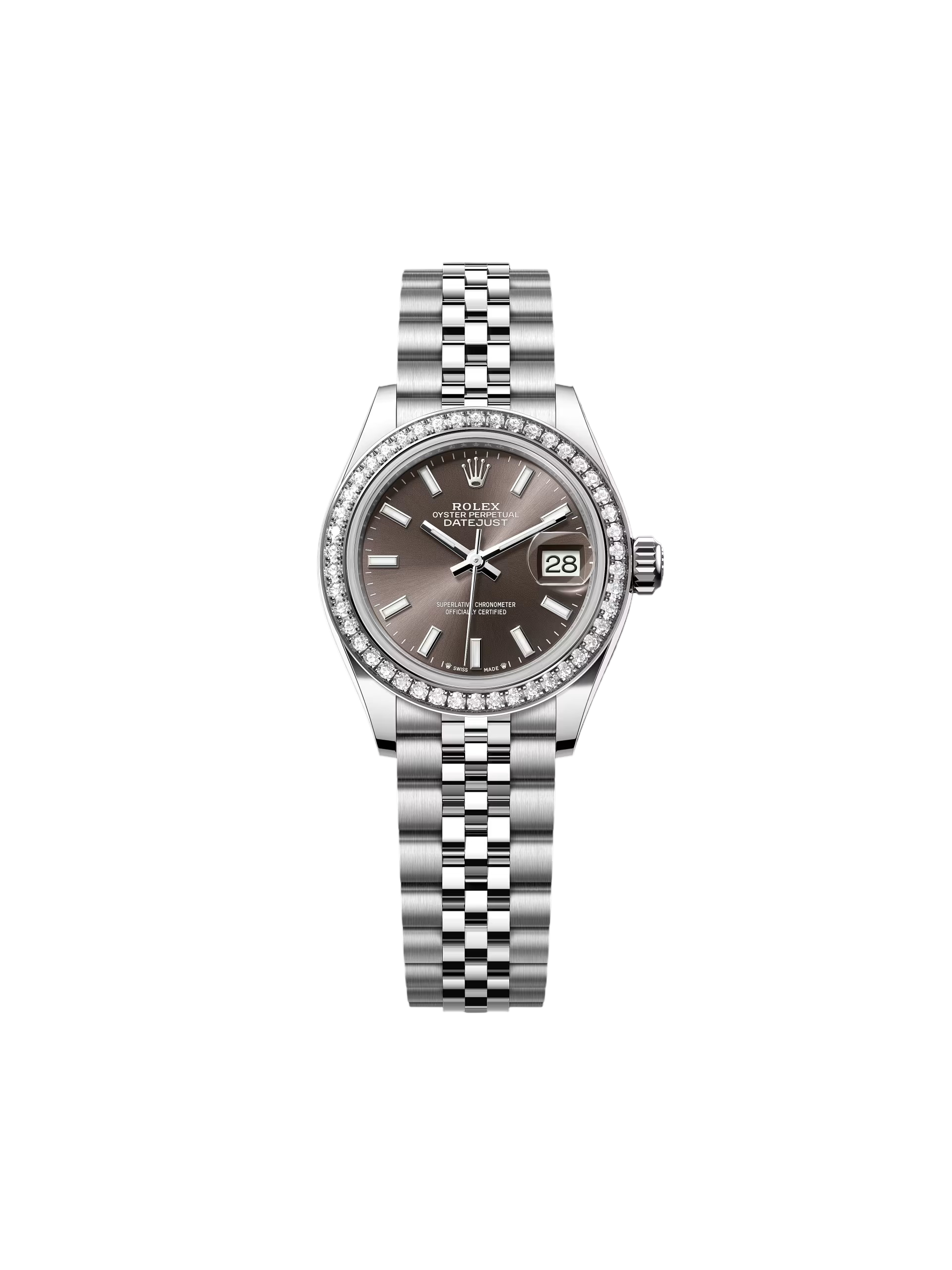 Rolex Lady-Datejust 28mm 279384RBR Dark Grey Dial Oyster Bracelet - Image 2