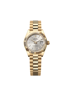 Alternative view of Rolex Lady-Datejust 28mm Silver Dial