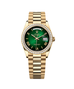 Rolex Day-Date 128348RBR-0068 Green ombré Roman Dial 36mm