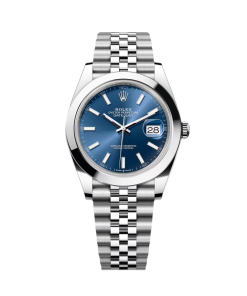 Rolex Datejust 41mm 126300 Blue Index Jubilee Stainless Steel Men's Watch