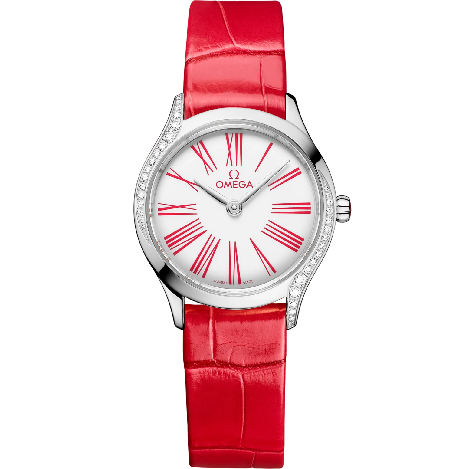 Omega De Ville Mini Trésor 26 mm White Dial with Diamonds Stainless Steel Strap 428.18.26.60.04.003