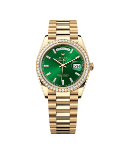 Rolex Day-Date 128348RBR-0078 Bright Green Diamonds Dial 36mm