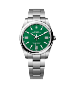 Rolex Oyster Perpetual 41mm 124300-0005 Green Index Dial & Smooth Bezel Oyster Bracelet Men's Watch