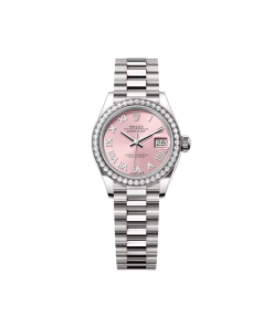 Rolex Lady-Datejust 28mm 279139RBR-0012 Pink Roman Dial White Gold Bracelet
