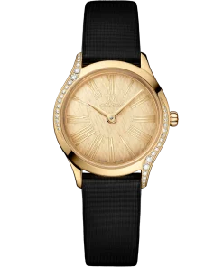 Omega De Ville Mini Trésor 26mm Yellow Dial with Diamonds Moonshine™ 18k Rose Gold Strap 428.57.26.60.99.001