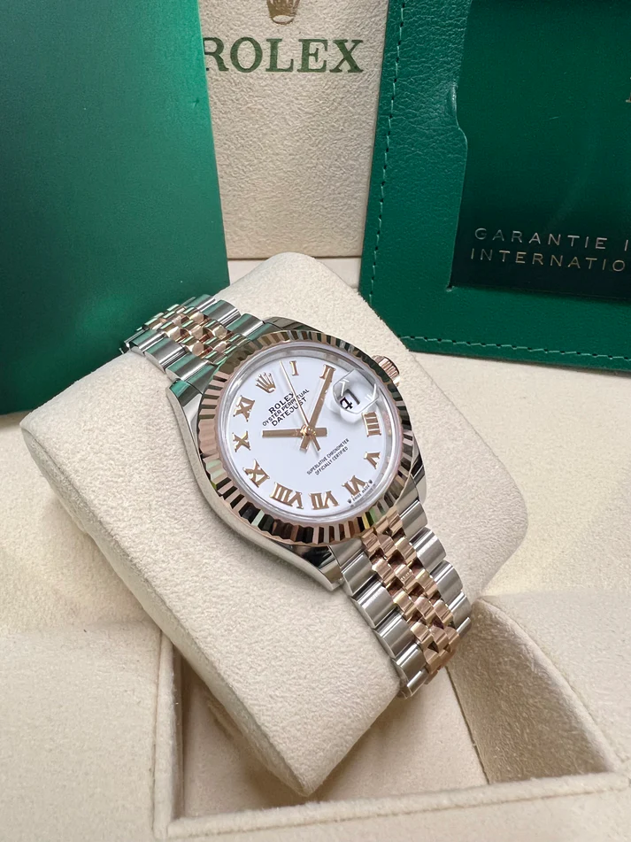Rolex Lady-Datejust 28mm 279171 White Roman Oyster Stainless Steel and Rose Gold - Image 4