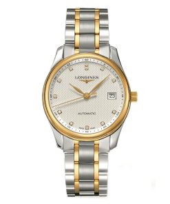 Longines Men's L25185777 Master 18kt Yellow Gold Diamond Automatic Two-Tone Stainless Steel Watch
