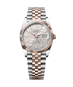 Alternative view of Rolex  Datejust 36mm 126231 Silver Palm Motif Dial Oyster Bracelet
