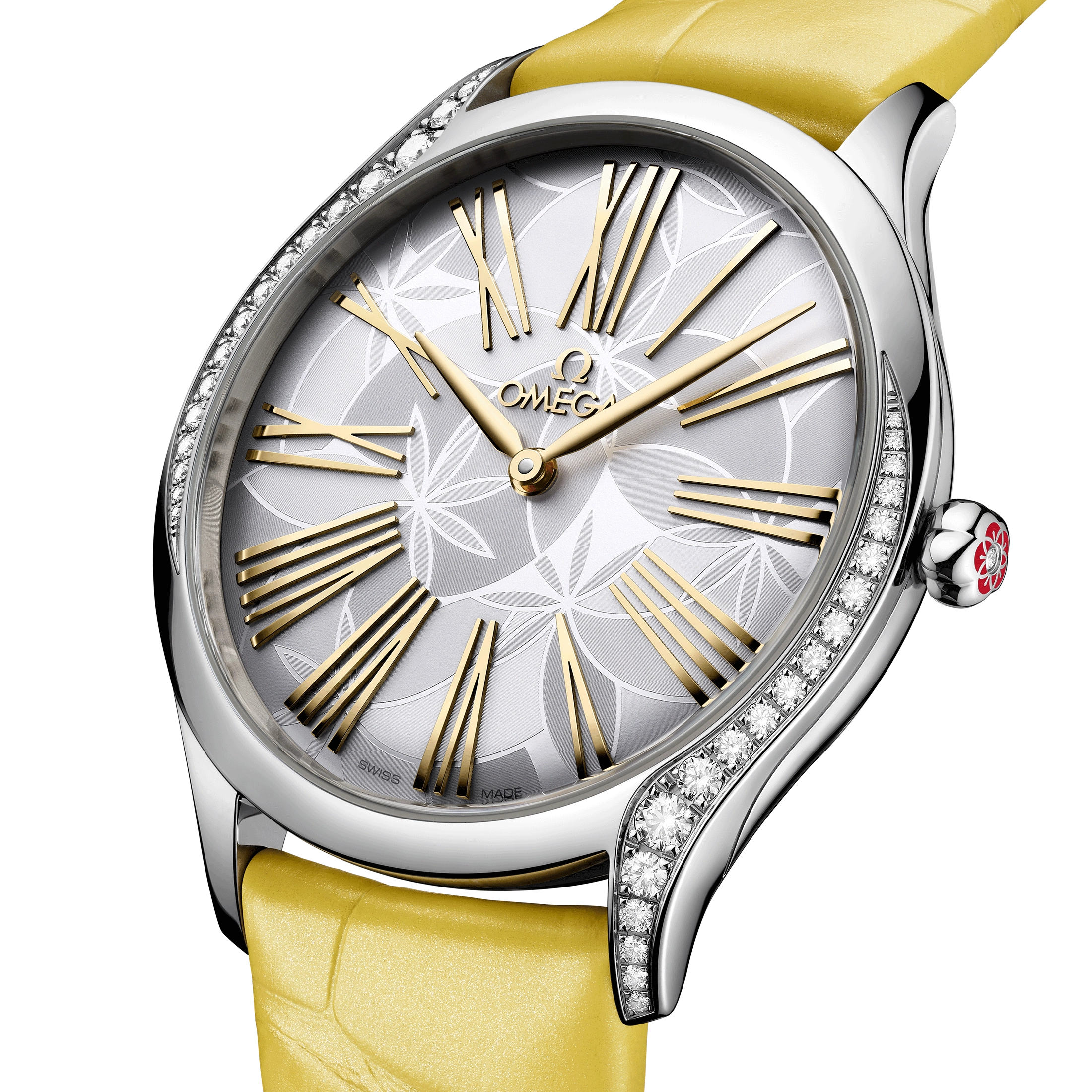 Omega De Ville Trésor quartz silver dial yellow leather strap 36mm 428.18.36.60.02.002 - Image 2