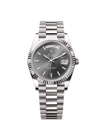 Rolex  Day-Date "President" 40mm White Gold Grey Rhodium Index Dial - 228239