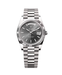 Rolex Day-Date "President" 40mm White Gold Grey Rhodium Index Dial - 228239