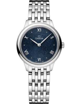 Omega De Ville Prestige 27.5 mm Blue Dial Stainless Steel Bracelet 434.10.28.60.03.002
