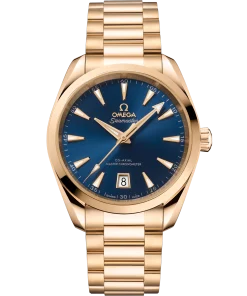 Omega Seamaster Aqua Terra 38 mm Blue Dial Stainless Steel and Sednaâ„¢ 18k Rose Gold Bracelet 220.50.38.20.03.001