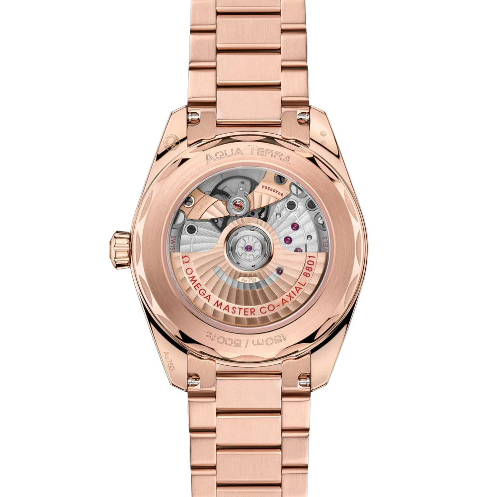 Omega Seamaster Aqua Terra Shades 38 mm Pink Dial Stainless Steel and Sedna™ 18k Rose Gold Bracelet 220.50.38.20.10.001 - Image 2