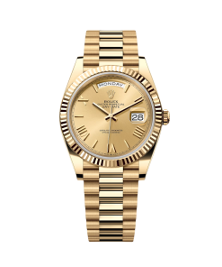 Rolex Day-Date "President" 40mm Yellow Gold Champagne Roman Numeral Dial - 228238