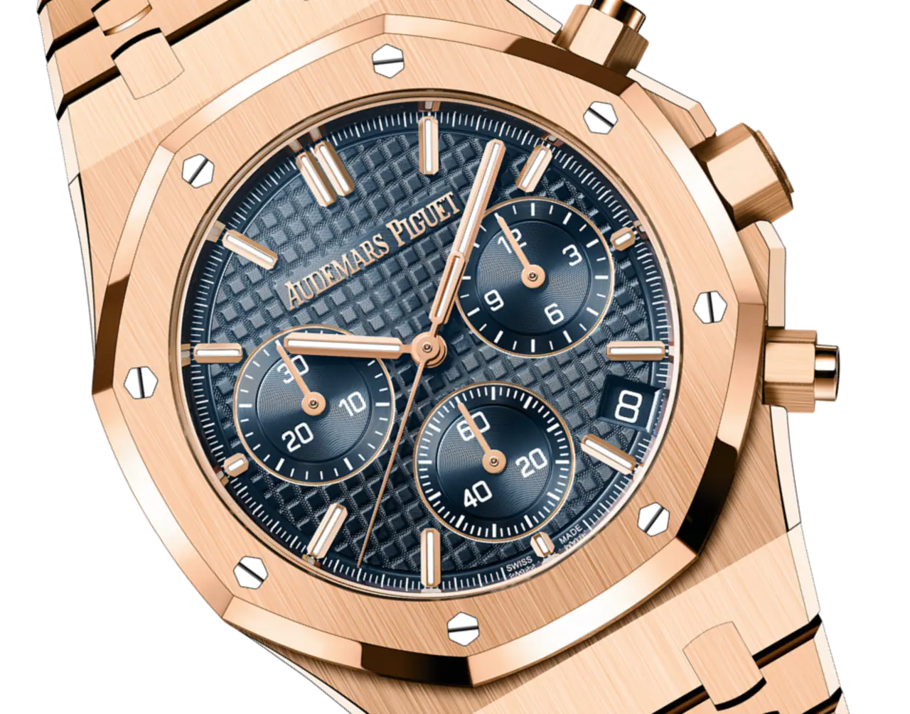 Audemars Piguet ROYAL OAK Pink Gold ??Bleu nuit nuage 50?? Dial CHRONOGRAPH 41mm - Image 3