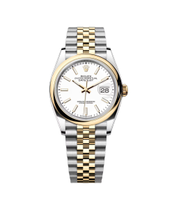 Alternative view of Rolex  Datejust 36mm 126203 White Dial Domed Bezel Jubilee Bracelet