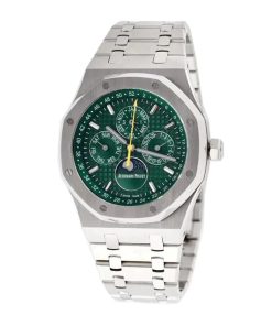 Alternative view of Audemars piguet Royal Oak Perpetual Calendar Green Dial Watch 41MM