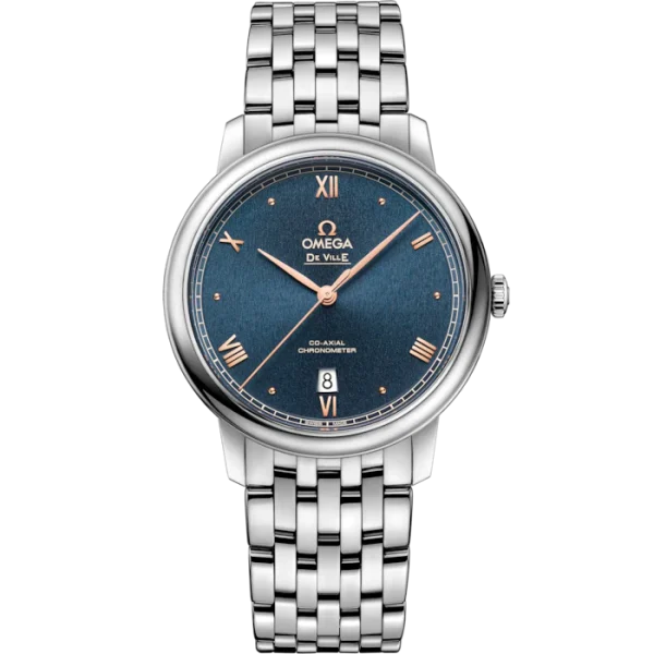 Omega De Ville Prestige 39.5mm Blue Dial Stainless Steel Bracelet 424.10.40.20.03.004