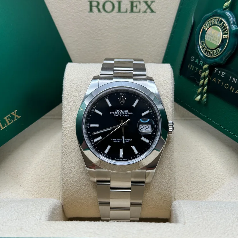 Rolex Datejust 41mm 126300 Black Index Oyster 41mm Stainless Steel Watch - Image 13