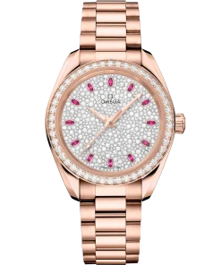 Omega Seamaster Aqua Terra 150M 34 mm Pink Dial with Diamonds Sedna™ 18k Rose Gold Bracelet 220.55.34.20.99.007