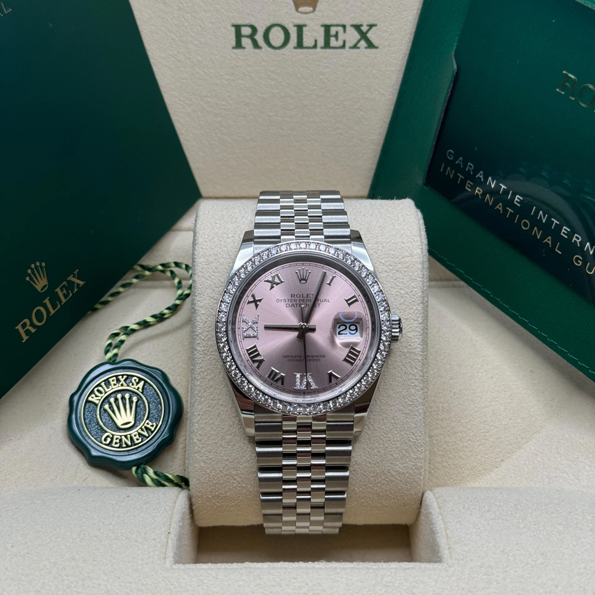 Rolex Datejust 36mm 126284 Pink Dial Jubilee Bracelet - Image 3